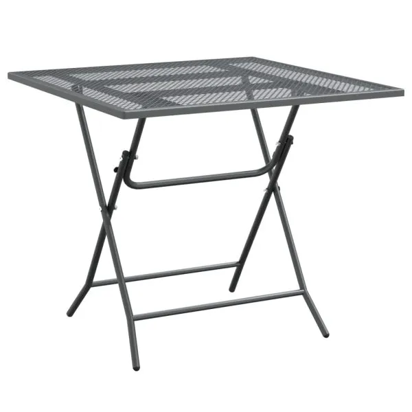 Set mobilier grădină 3 piese antracit plasă metalică expandată