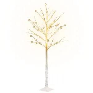 Mesteacăn cu LED, alb, 72 LED-uri alb calde, 150 cm