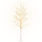 Mesteacăn cu LED, alb, 240 LED-uri alb calde, 300 cm