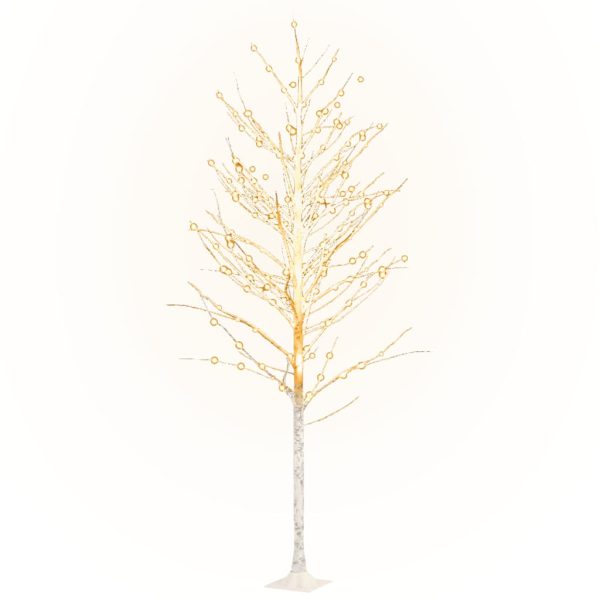 Mesteacăn cu LED, alb, 240 LED-uri alb calde, 300 cm