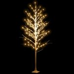 Mesteacăn cu LED, alb, 240 LED-uri alb calde, 300 cm