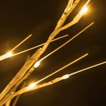 Mesteacăn cu LED, alb, 240 LED-uri alb calde, 300 cm