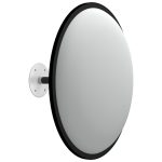 Oglindă de trafic convexă de interior, negru, Ø40 cm, acril