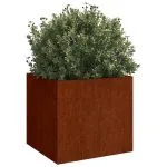 Jardiniere, 2 buc., 32x30x29 cm, oțel corten