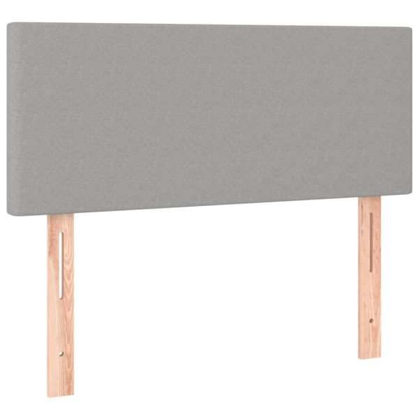 Tăblie de pat, gri deschis, 80x5x78/88 cm, textil
