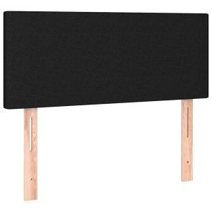 Tăblie de pat, negru, 80x5x78/88 cm, textil