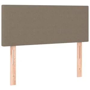 Tăblie de pat, gri taupe, 80x5x78/88 cm, textil