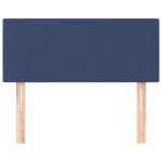 Tăblie de pat, albastru, 80x5x78/88 cm, textil