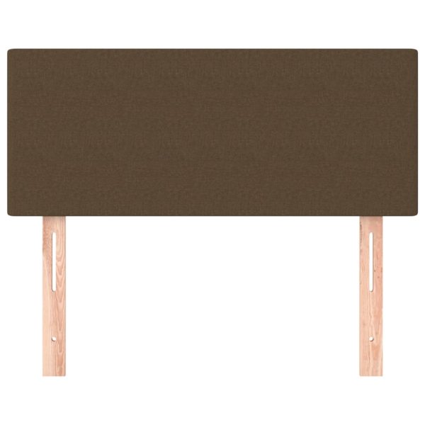 Tăblie de pat, maro închis, 90x5x78/88 cm, textil