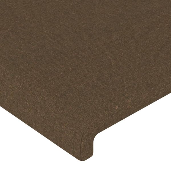 Tăblie de pat, maro închis, 90x5x78/88 cm, textil