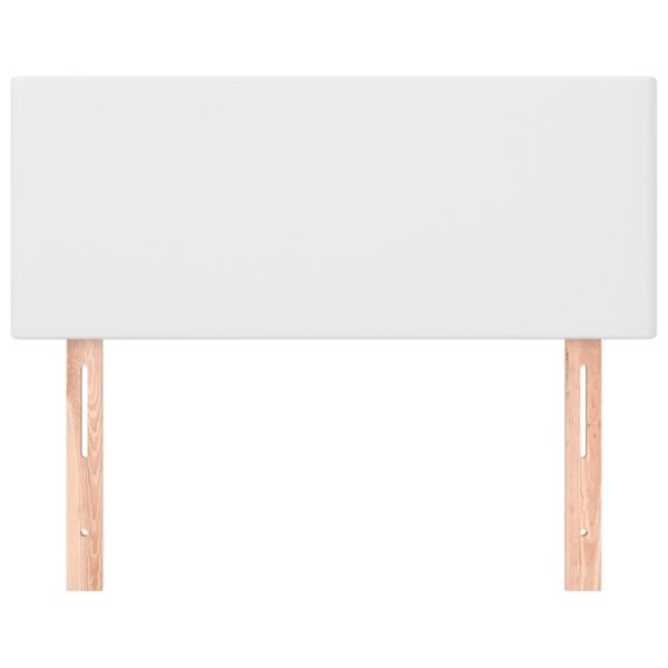 Tăblie de pat, alb, 90x5x78/88 cm, piele ecologică