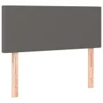 Tăblie de pat, gri, 90x5x78/88 cm, piele ecologică