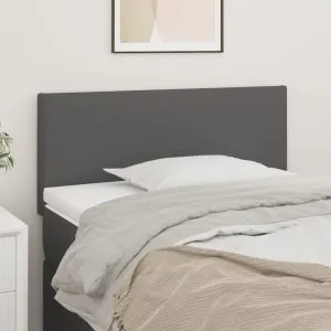 Tăblie de pat, gri, 90x5x78/88 cm, piele ecologică