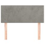 Tăblie de pat, gri deschis, 90x5x78/88 cm, catifea