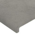 Tăblie de pat, gri deschis, 90x5x78/88 cm, catifea