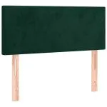 Tăblie de pat, verde închis, 90x5x78/88 cm, catifea