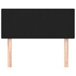 Tăblie de pat, negru, 100x5x78/88 cm, textil