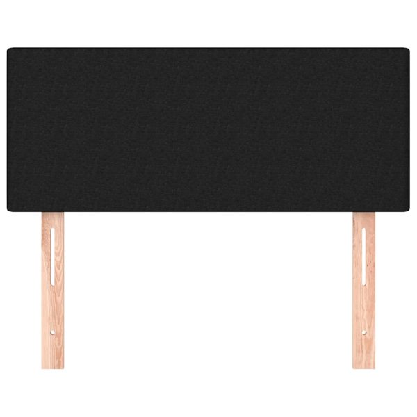Tăblie de pat, negru, 100x5x78/88 cm, textil