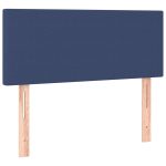 Tăblie de pat, albastru, 100x5x78/88 cm, textil