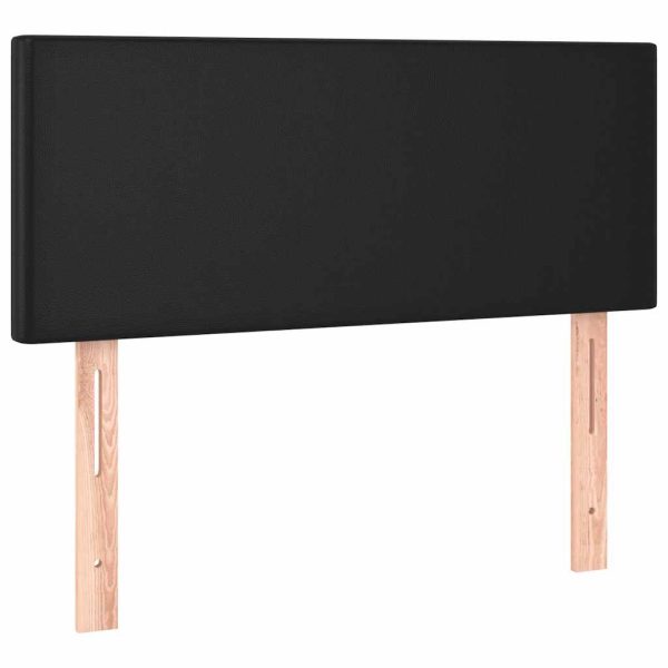 Tăblie de pat, negru, 100x5x78/88 cm, piele ecologică