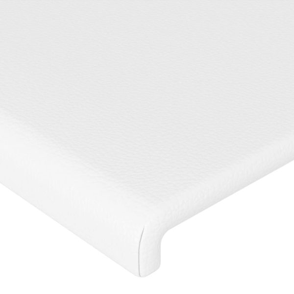 Tăblii de pat, 2 buc., alb, 72x5x78/88 cm, piele ecologică