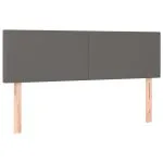 Tăblii de pat, 2 buc., gri, 72x5x78/88 cm, piele ecologică