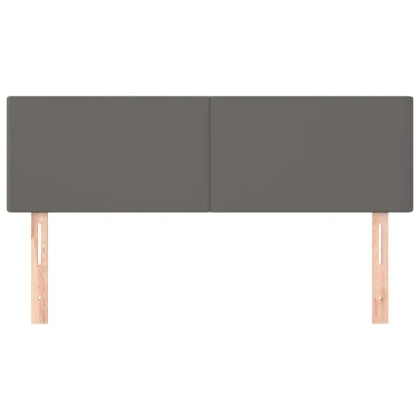 Tăblii de pat, 2 buc., gri, 72x5x78/88 cm, piele ecologică