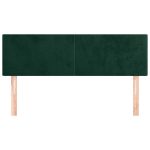 Tăblii de pat, 2 buc., verde închis, 72x5x78/88 cm, catifea