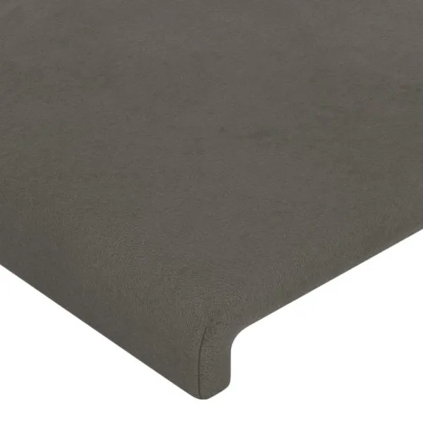 Tăblii de pat, 2 buc, gri închis, 80x5x78/88 cm, catifea