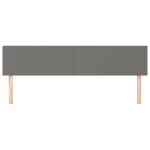 Tăblii de pat, 2 buc, gri închis, 90x5x78/88 cm, textil