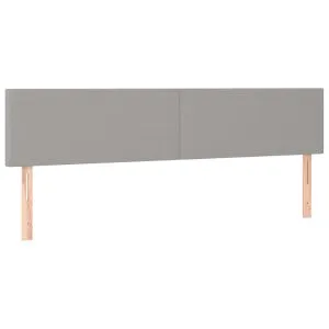 Tăblii de pat, 2 buc, gri deschis, 100x5x78/88 cm, textil