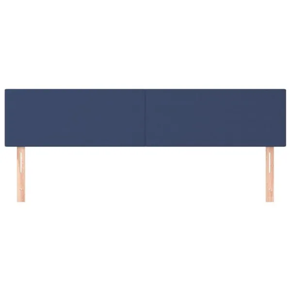 Tăblii de pat, 2 buc, albastru, 100x5x78/88 cm, textil