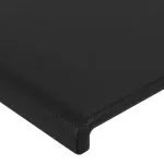 Tăblii de pat, 2 buc, negru, 100x5x78/88 cm, piele ecologică