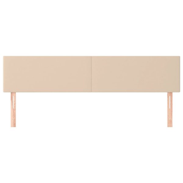 Tăblii de pat 2 buc, cappuccino 100x5x78/88 cm piele ecologică