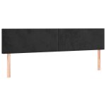 Tăblii de pat, 2 buc, negru, 100x5x78/88 cm, catifea
