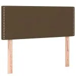 Tăblie de pat, maro închis, 80x5x78/88 cm, textil