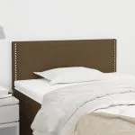 Tăblie de pat, maro închis, 80x5x78/88 cm, textil