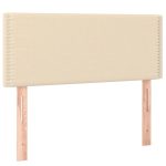 Tăblie de pat, crem, 80x5x78/88 cm, textil