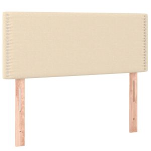 Tăblie de pat, crem, 80x5x78/88 cm, textil