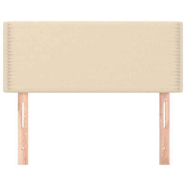 Tăblie de pat, crem, 80x5x78/88 cm, textil