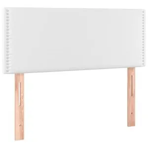 Tăblie de pat, alb, 80x5x78/88 cm, piele ecologică