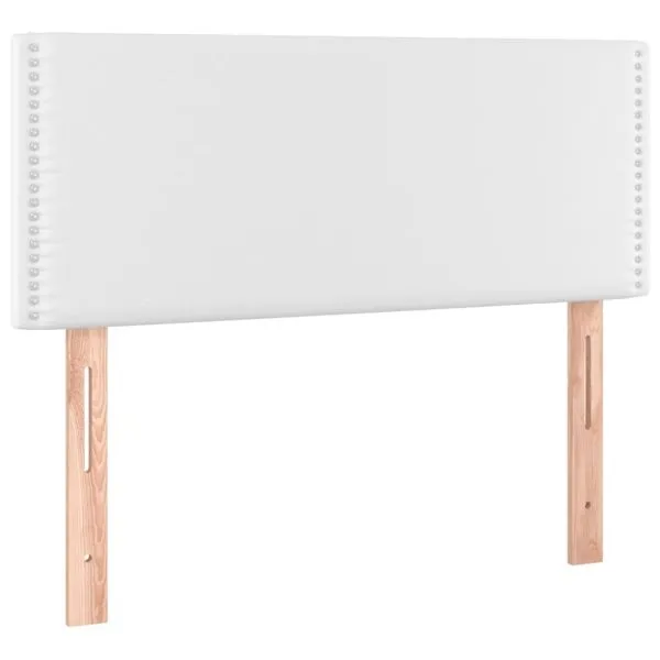 Tăblie de pat, alb, 80x5x78/88 cm, piele ecologică