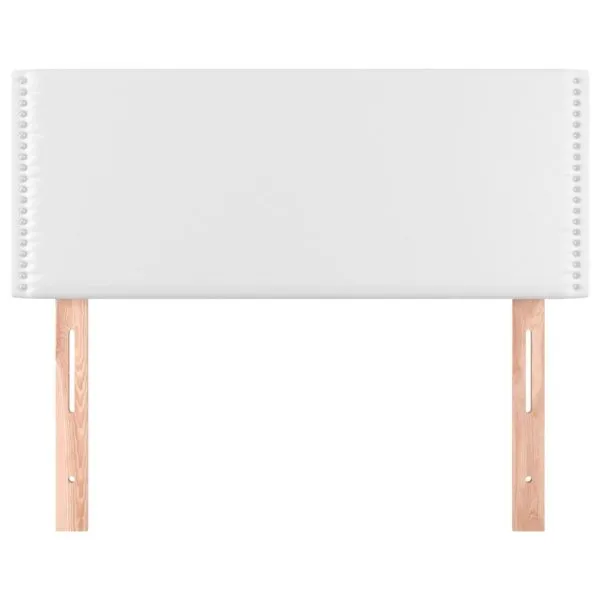 Tăblie de pat, alb, 80x5x78/88 cm, piele ecologică