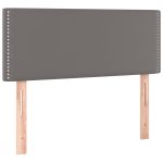 Tăblie de pat, gri, 80x5x78/88 cm, piele ecologică