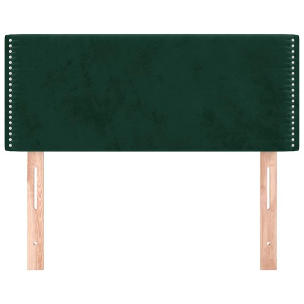 Tăblie de pat, verde închis, 80x5x78/88 cm, catifea
