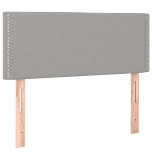 Tăblie de pat, gri deschis, 90x5x78/88 cm, textil