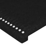 Tăblie de pat, negru, 90x5x78/88 cm, textil