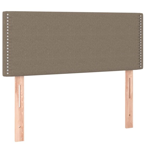 Tăblie de pat, gri taupe, 90x5x78/88 cm, textil