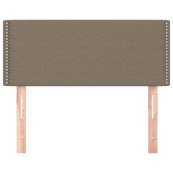 Tăblie de pat, gri taupe, 90x5x78/88 cm, textil