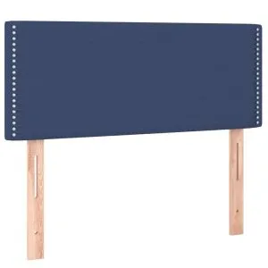 Tăblie de pat, albastru, 90x5x78/88 cm, textil
